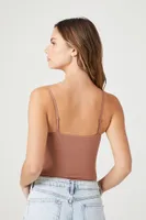 Women's Seamless Cami Lingerie Bodysuit in Mocha, M/L