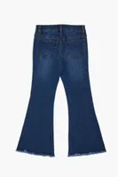 Girls Frayed Flare-Leg Jeans (Kids) Denim,