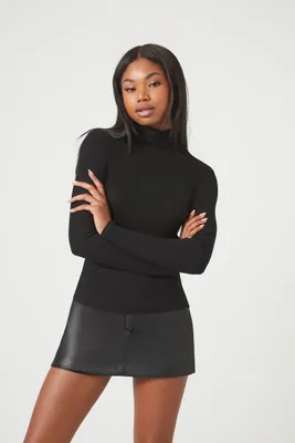 Women's Turtleneck Long-Sleeve Top XS