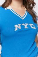 Women's NYC Polo Shirt in Blue, 2X