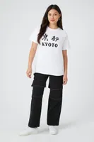 Women's Kyoto Graphic T-Shirt in White/Black, S/M