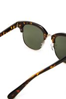 Half-Rim Tortoiseshell Sunglasses in Gold/Olive