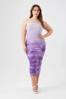 Women's Dip-Dye Tube Bodycon Dress in Orchid, 3X