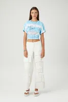 Women's Tie-Dye The Bikers Graphic T-Shirt in Blue Medium