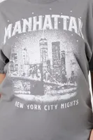 Women's Manhattan Graphic T-Shirt in Charcoal, 2X