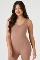 Women's Cotton-Blend Tank Jumpsuit Taupe