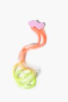 Girls Glitter Heart Hair Snap Clips (Kids) in Pink/Yellow