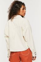 Women's Waffle Corduroy Shacket in Vanilla, XS