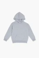 Kids Pocket Hoodie (Girls + Boys) in Heather Grey, 7/8