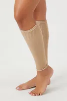 Ribbed Knit Leg Warmers in Tan