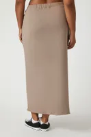 Women's French Terry Midi Skirt in Goat, 0X