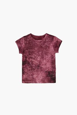 Girls Tie-Dye Crew T-Shirt (Kids) in Mauve, 5/6