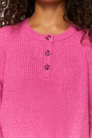 Women's Ribbed Button-Front Sweater in Azalea Small