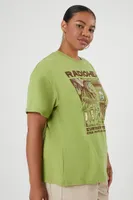 Women's Radiohead Graphic T-Shirt in Green, 2X