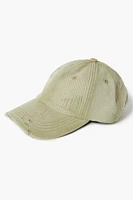 Distressed Baseball Cap in Sage