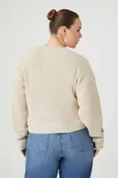 Women's Ribbed Knit Sweater in Birch, 3X