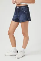 Women's Utility Denim Shorts in Dark Denim, 29