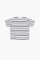 Girls Striped Short-Sleeve T-Shirt (Kids) in Black, 9/10