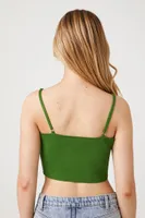 Women's Sweater-Knit Cropped Cami in Avocado, XS