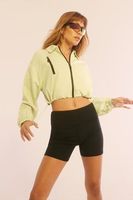 Women's Cropped Zip-Up Windbreaker Jacket in Pistachio Medium