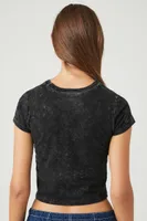 Women's Aaliyah Graphic Baby T-Shirt in Charcoal Medium