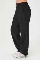 Women's Baggy Cargo Pants in Black Small