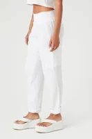 Women's Crepe Wide-Leg Cargo Pants