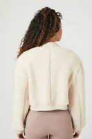 Women's Faux Shearling Bomber Jacket Vanilla