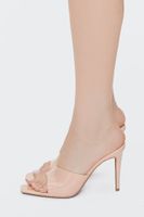 Women's Faux Patent Leather Stiletto Heels in Nude, 7.5