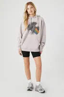 Women's French Terry Pink Floyd Graphic Hoodie in Taupe, XS