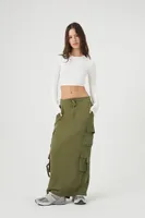 Women's French Terry Cargo Maxi Skirt XS