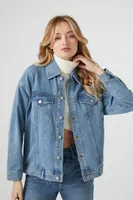 Women's Denim Drop-Sleeve Trucker Jacket