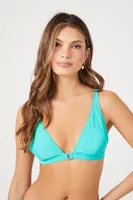 Women's Triangle Bikini Top Turquoise