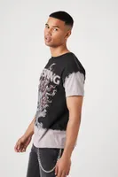 Men Dip-Dye The Offspring Graphic Tee in Taupe Medium