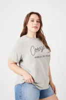 Women's Cowgirls Graphic T-Shirt in Grey, 0X