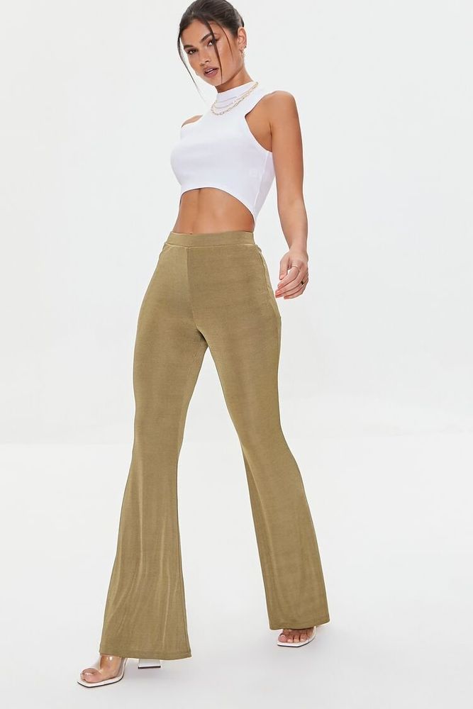 Women's Slinky High-Rise Flare Pants
