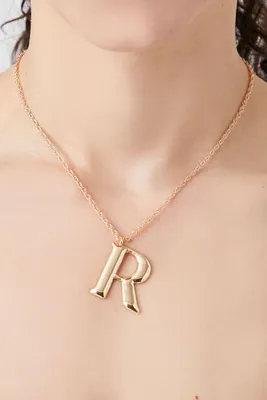 Women's Initial Pendant Necklace in Gold/R