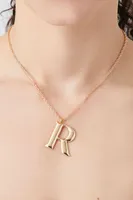 Women's Initial Pendant Necklace in Gold/R