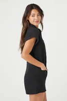 Women's Gauze Swim Cover-Up Romper in Black Small