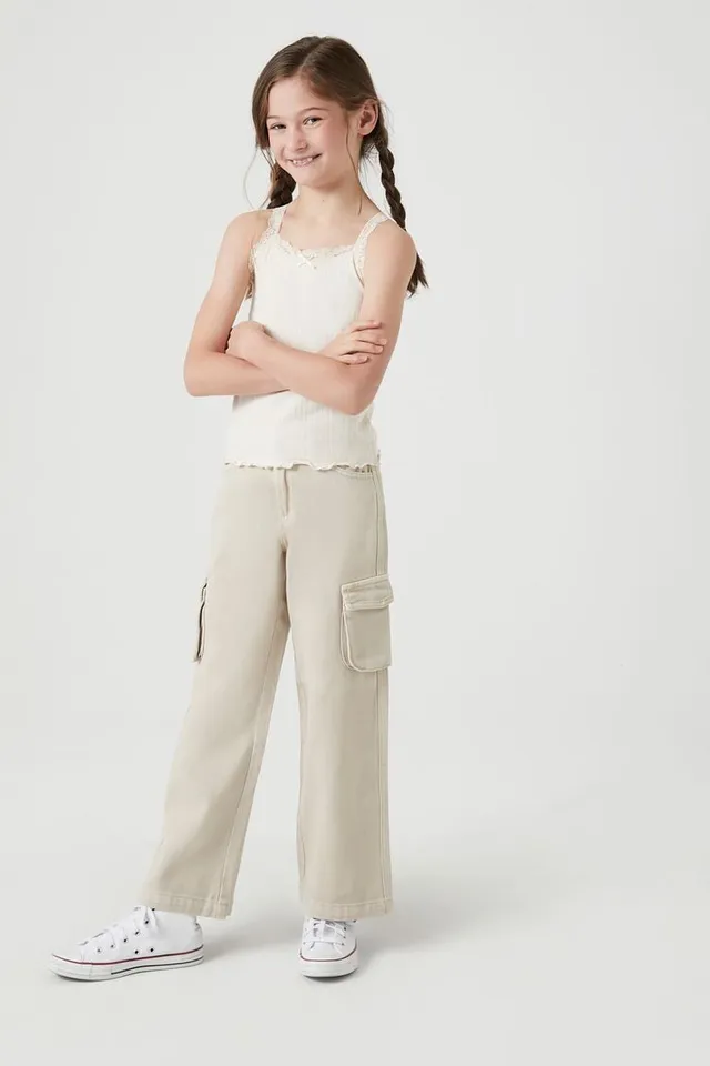 Forever 21 Kids Drawstring Cargo Pants (Girls + Boys) in Deep