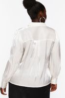 Women's Balloon-Sleeve Shirt in Ivory, 0X