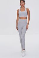 Women's Active Heathered Leggings in Heather Grey, XS