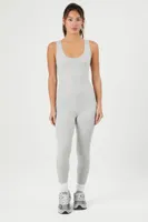 Women's Active Cutout Tank Jumpsuit in Heather Grey Medium