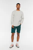 Men Distressed Denim Shorts in Hunter Green, 32