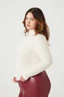 Women's Ribbed Turtleneck Top Oatmeal,