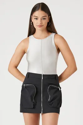 Women's Cargo Mini Skirt in Black Medium