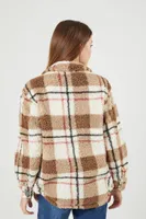 Women's Faux Shearling Plaid Shacket