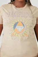 Women's Pink Floyd Graphic T-Shirt in Tan, 2X