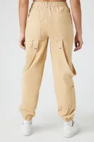 Women's Corduroy Cargo Joggers in Khaki Large