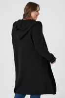 Women's Duster Cardigan Sweater in Black, 3X
